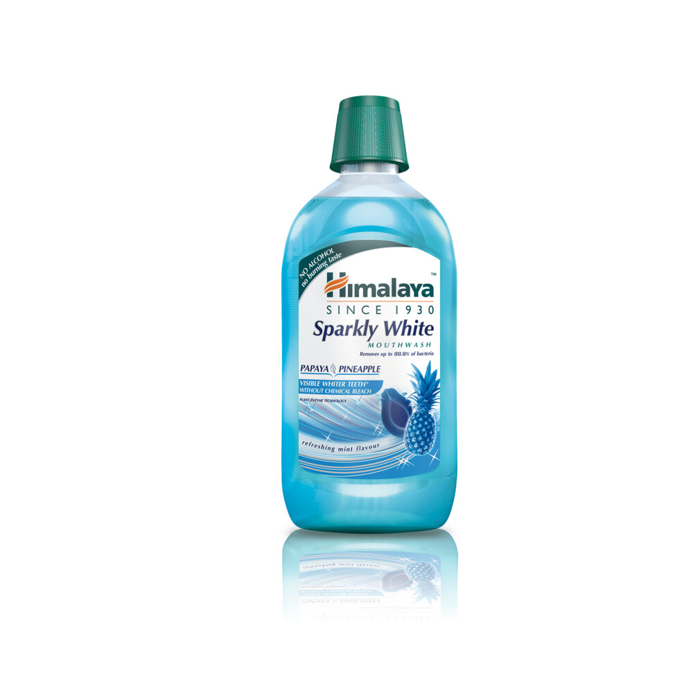 3x Himalaya Herbals Mondwater Sparkly White450 ml