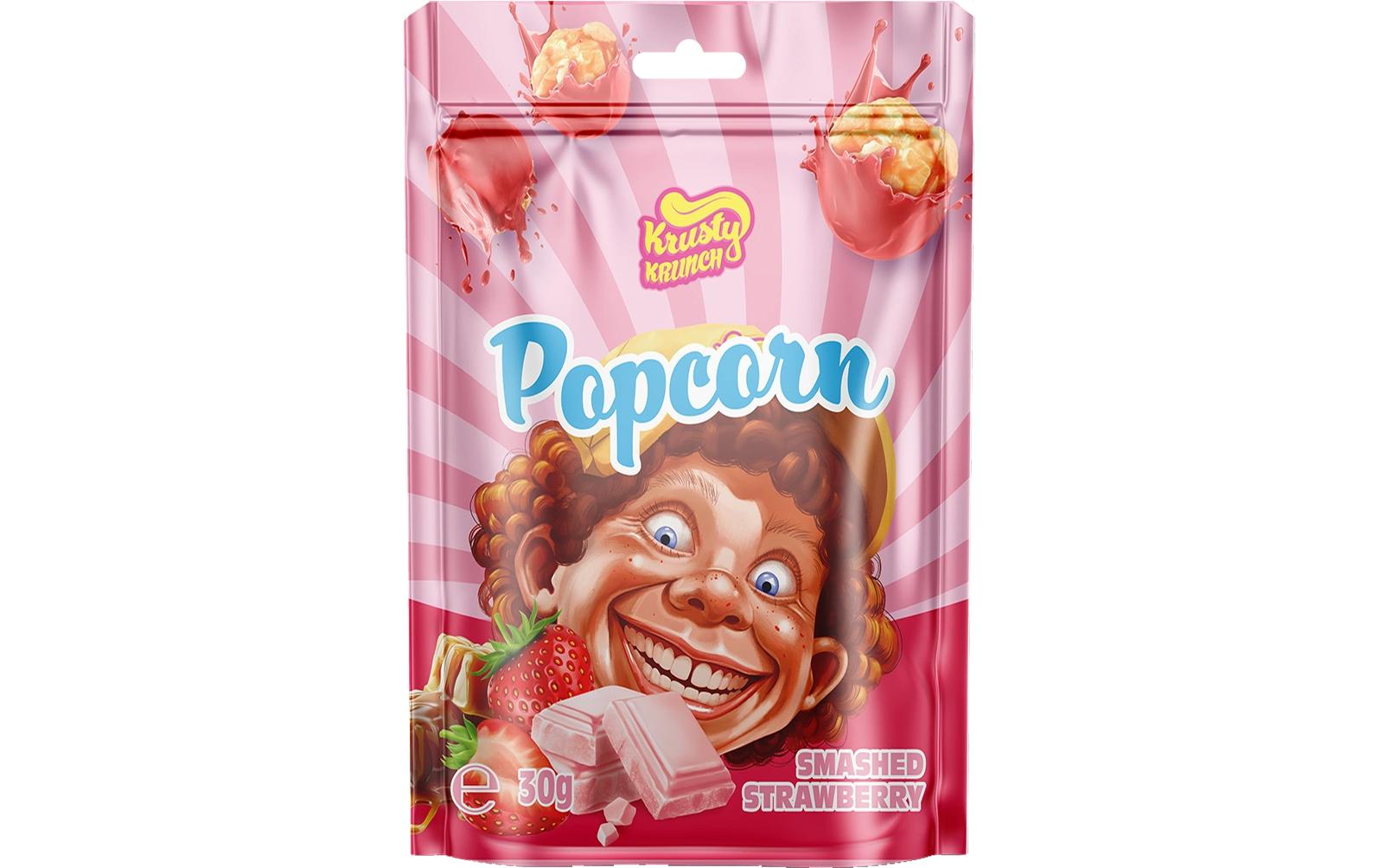 Popcorn Smashed Strawberry 30 gPopcorn mit fruchtigem Erdbeerüberzug