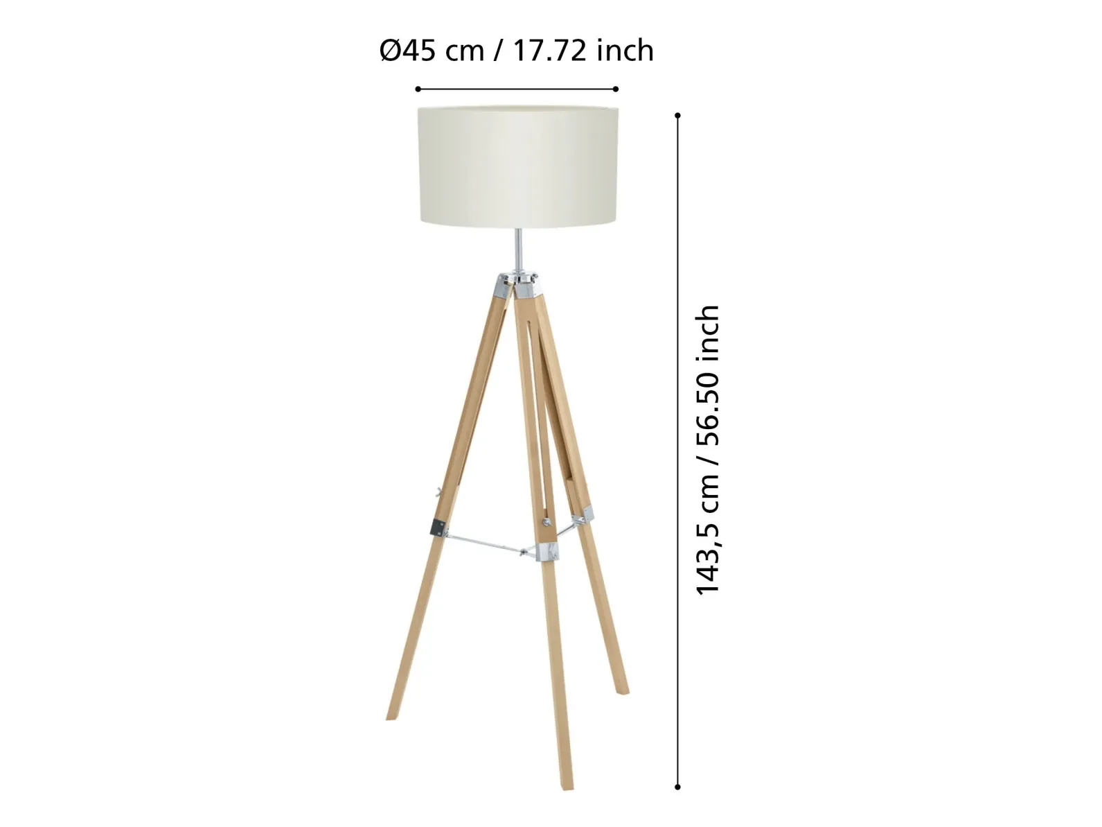 EGLO LANTADA GULV KROM/BEIGE FSC
