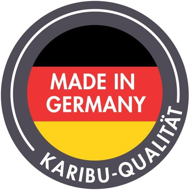 Karibu 73 mm Saunahaus Isidora inkl. Saunaofen mit eingebauter Steuerung 9 kW mit Schiebetüren naturbelassen oder schwarz (schwarz)