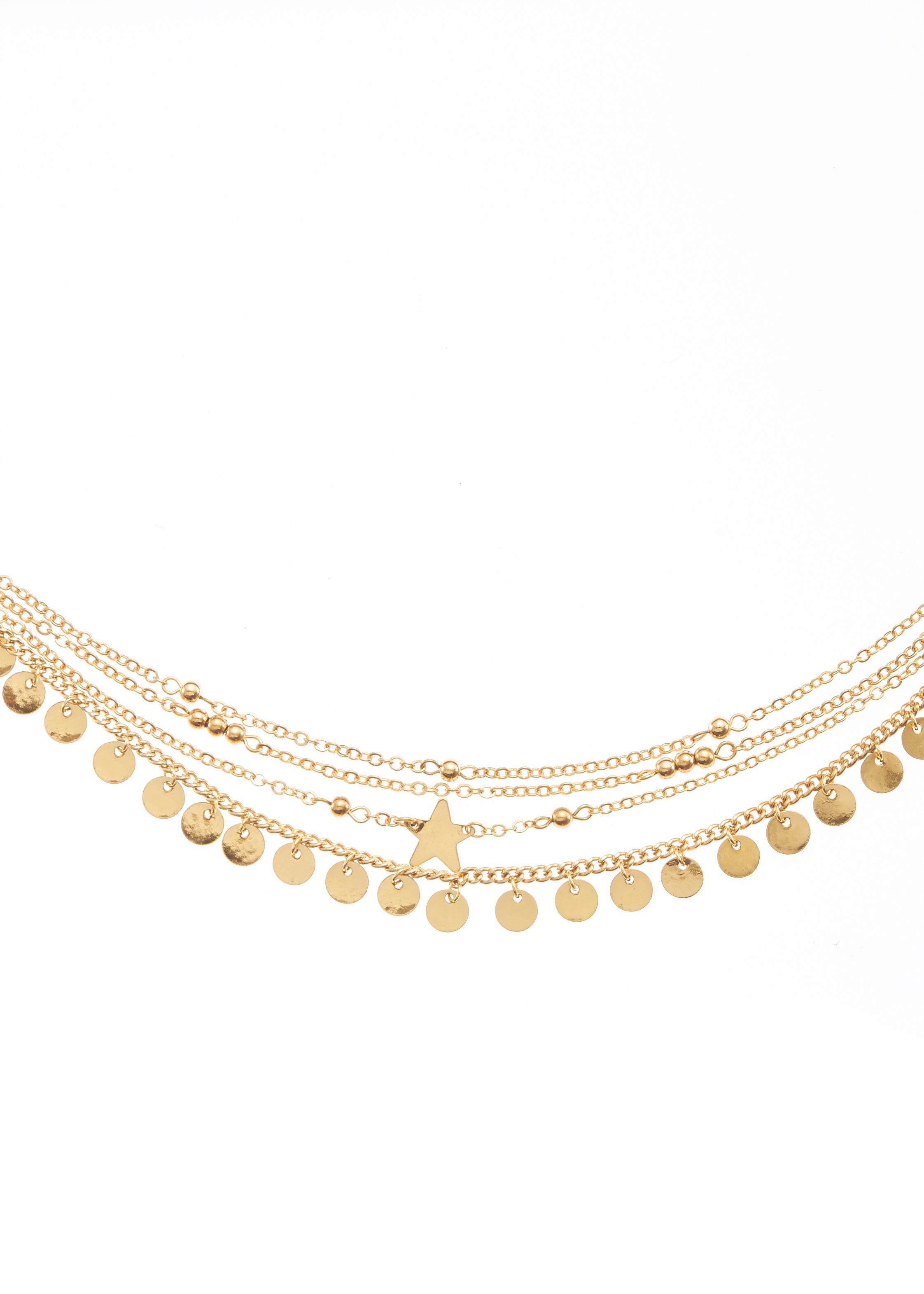 LASCANA Fusskette mit Anhänger »Boho Layer Look« Mehrreihige Fusskette, Fussketten Set, Fusskettchen mit Anhänger