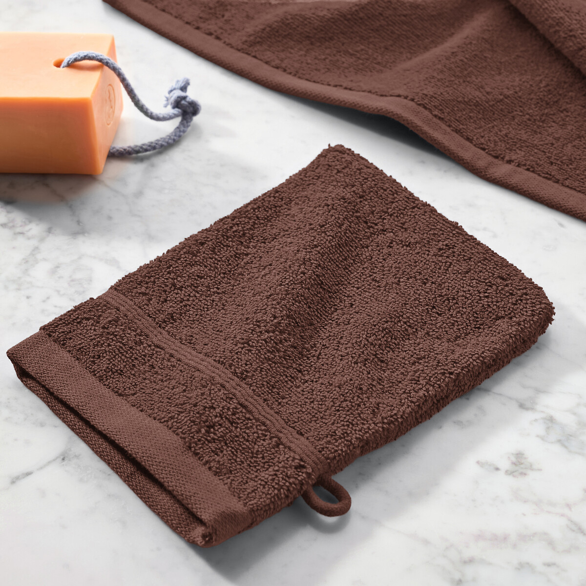 LA REDOUTE INTERIEURS<br>Conjunto de 4 toalhas de rosto em tecido felpudo bouclette, Zavara