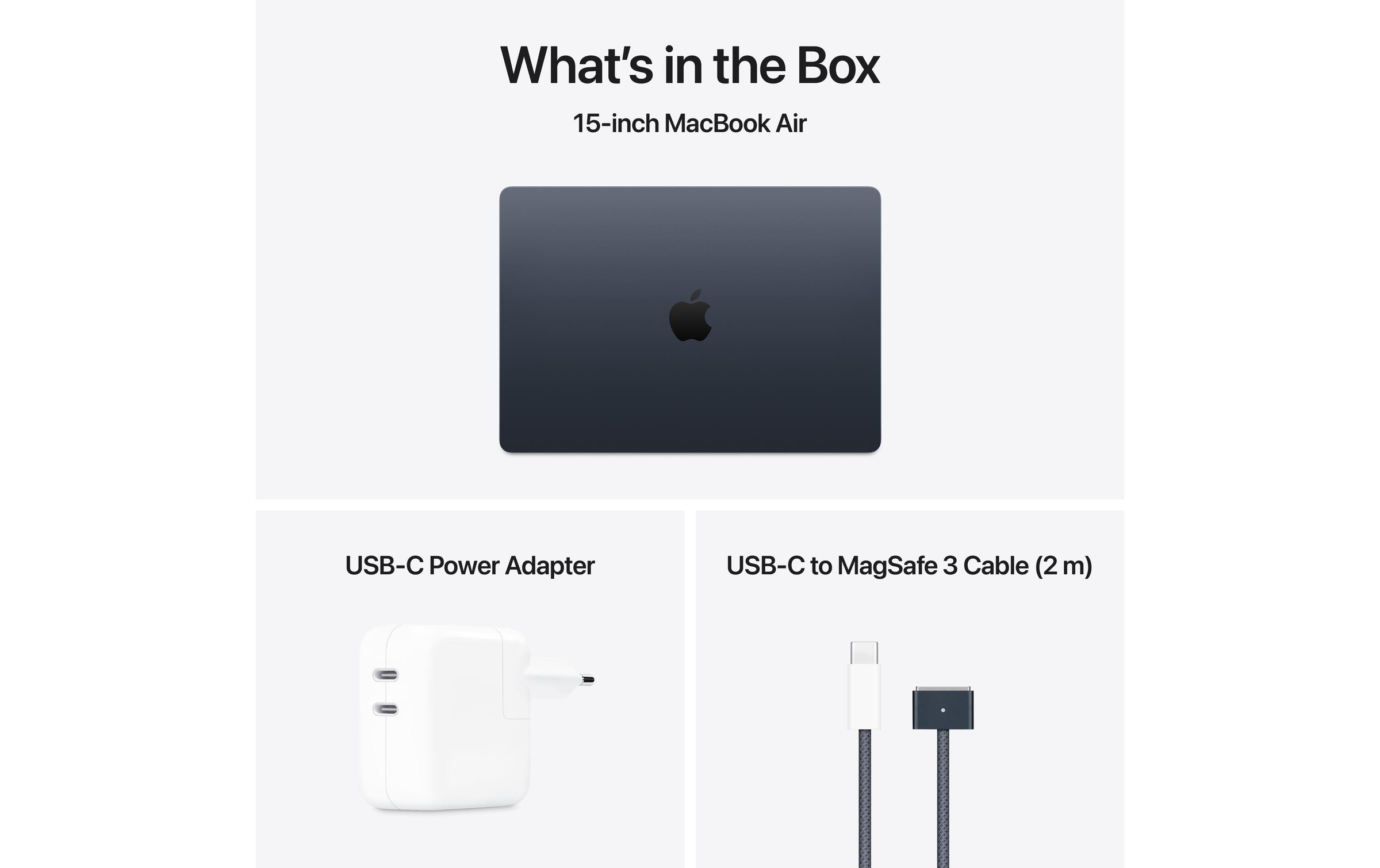 Apple Notebook »MacBook Air 15 2025 M4 10C GPU / 32 GB / 256 GB Midnight« 38,86 cm / 15,3 ″ Apple M4 256 GB SSD