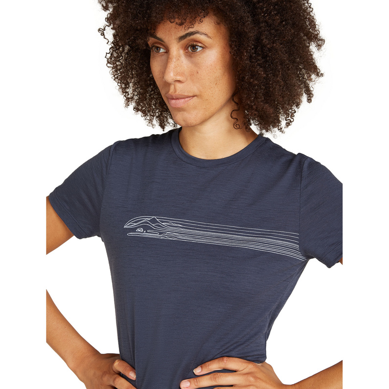 Icebreaker Damen 150 Tech Lite II Camping Lines T-Shirt