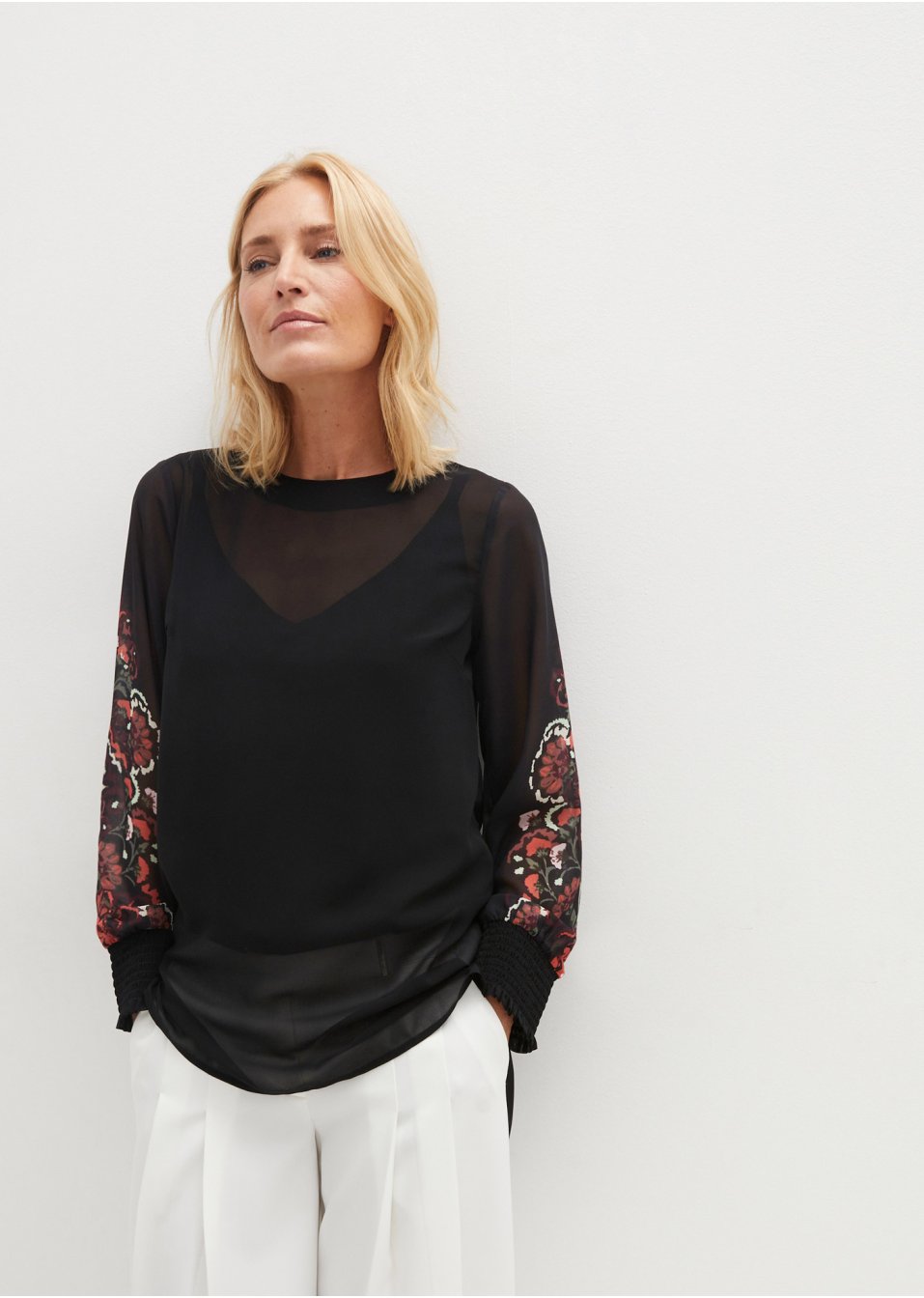Tunique avec manches en chiffon