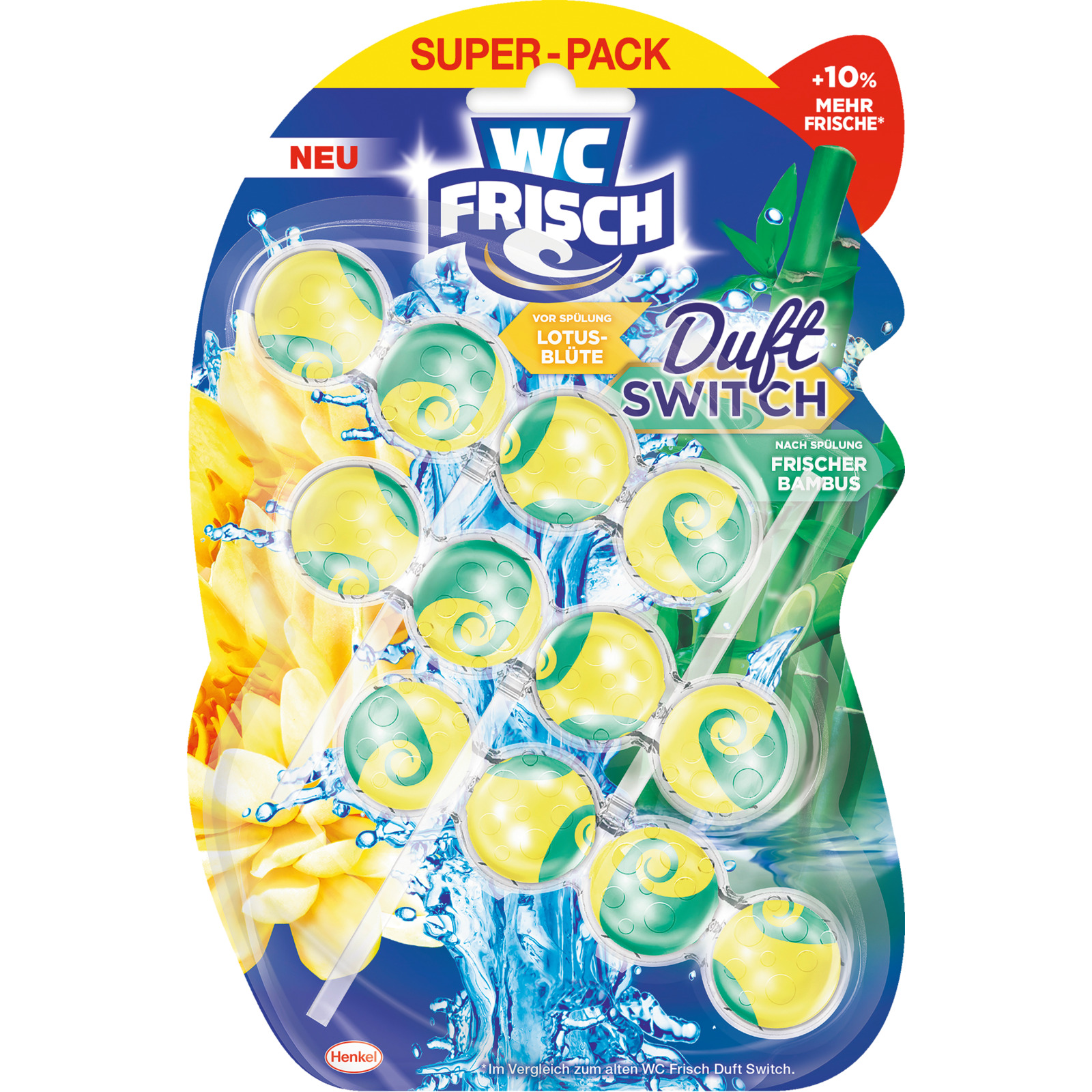 WC Frisch Duft Lotusblüte/Bambus 3x50g