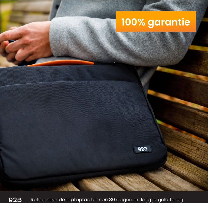 R2B - Lelystad - Laptoptas - Zwart - Geschikt voor Laptops tot 15.6 inch
