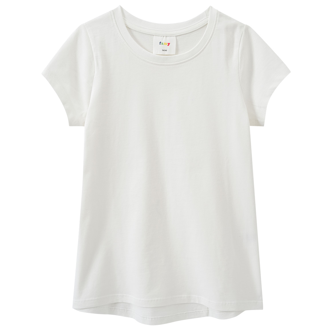 Famy 3 Mädchen T-Shirts im Basic-Look hellrosa / weiss / dunkelblau