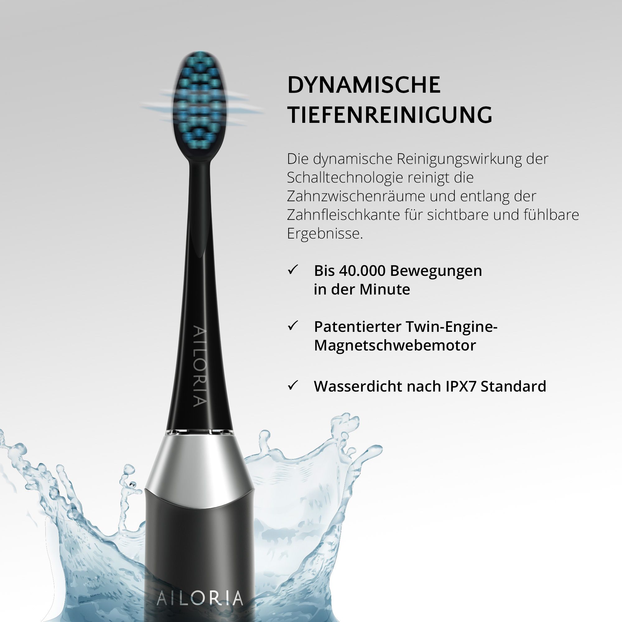 AILORIA SHINE BRIGHT USB-Schallzahnbürste
