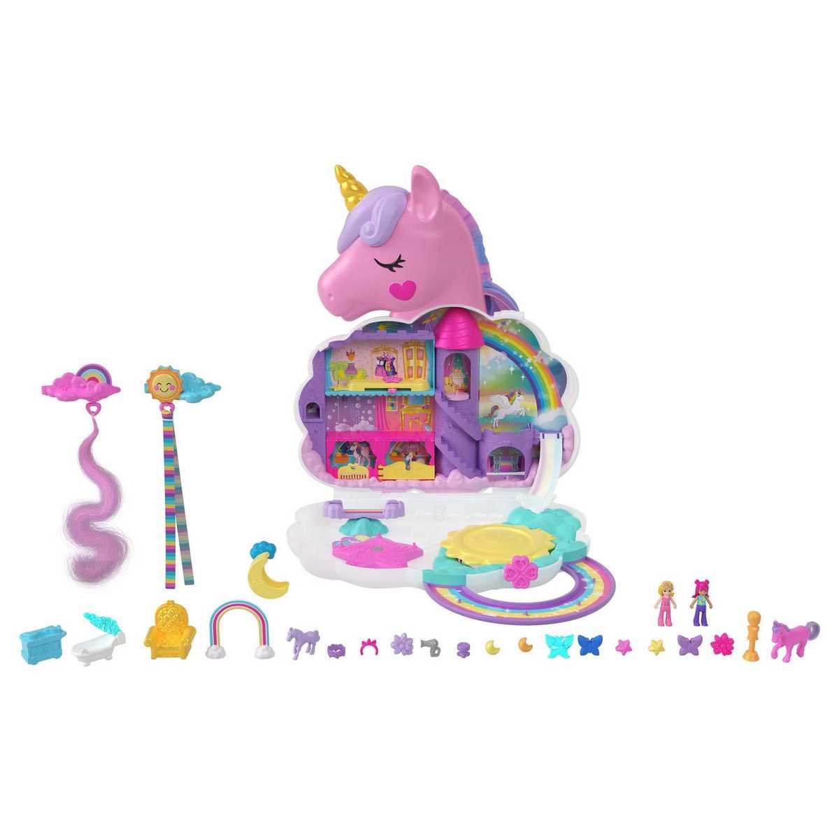 Salon de coiffure Licorne Arc-en-ciel Polly Pocket