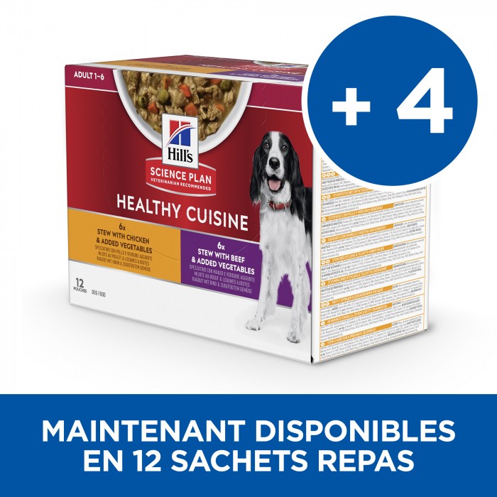 HILL'S Science Plan Healthy Cuisine Medium & Large Adult en Mijotés – Pâtée pour chien