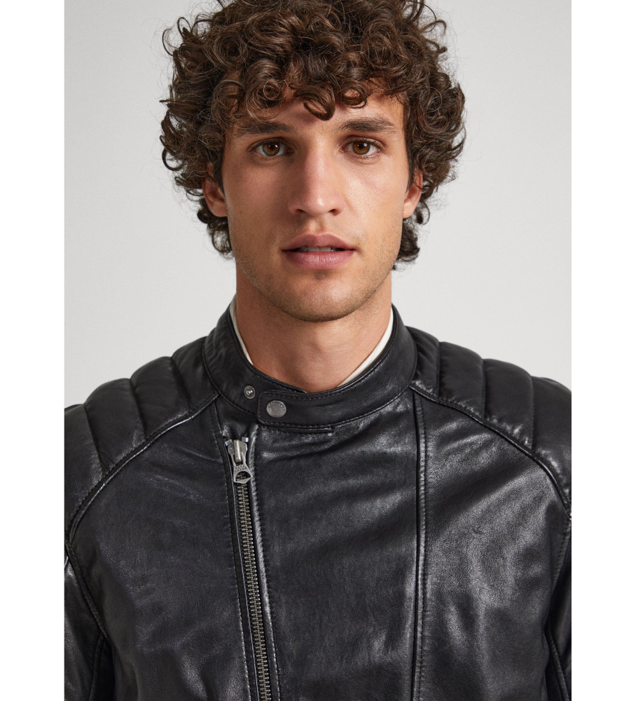Jaqueta de couro preta Pepe Jeans Brewster