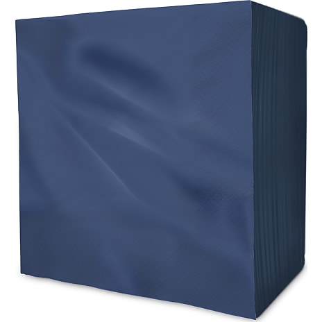 Salling ensfarvede servietter 33x33 cm 50-pak - mørkeblå