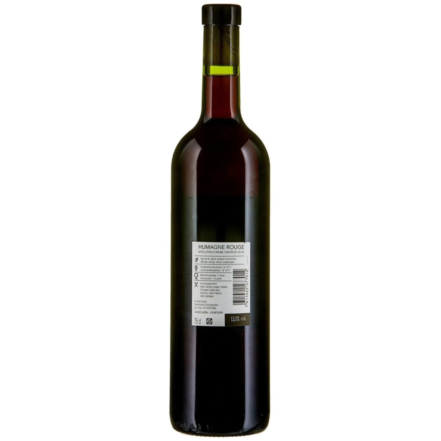 Valais AOC Humagne Rouge Terrasses du Rhône Bibacchus -75cl