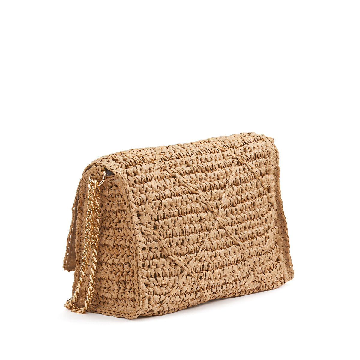 COLEÇÕES LA REDOUTE<br>Bolsa trançada com alça de ombro em corrente
