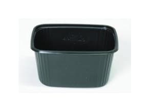 Salatbæger 250 gr 108x82x47 mm Rektangulær PS Sort,10 pk x 100 stk/krt