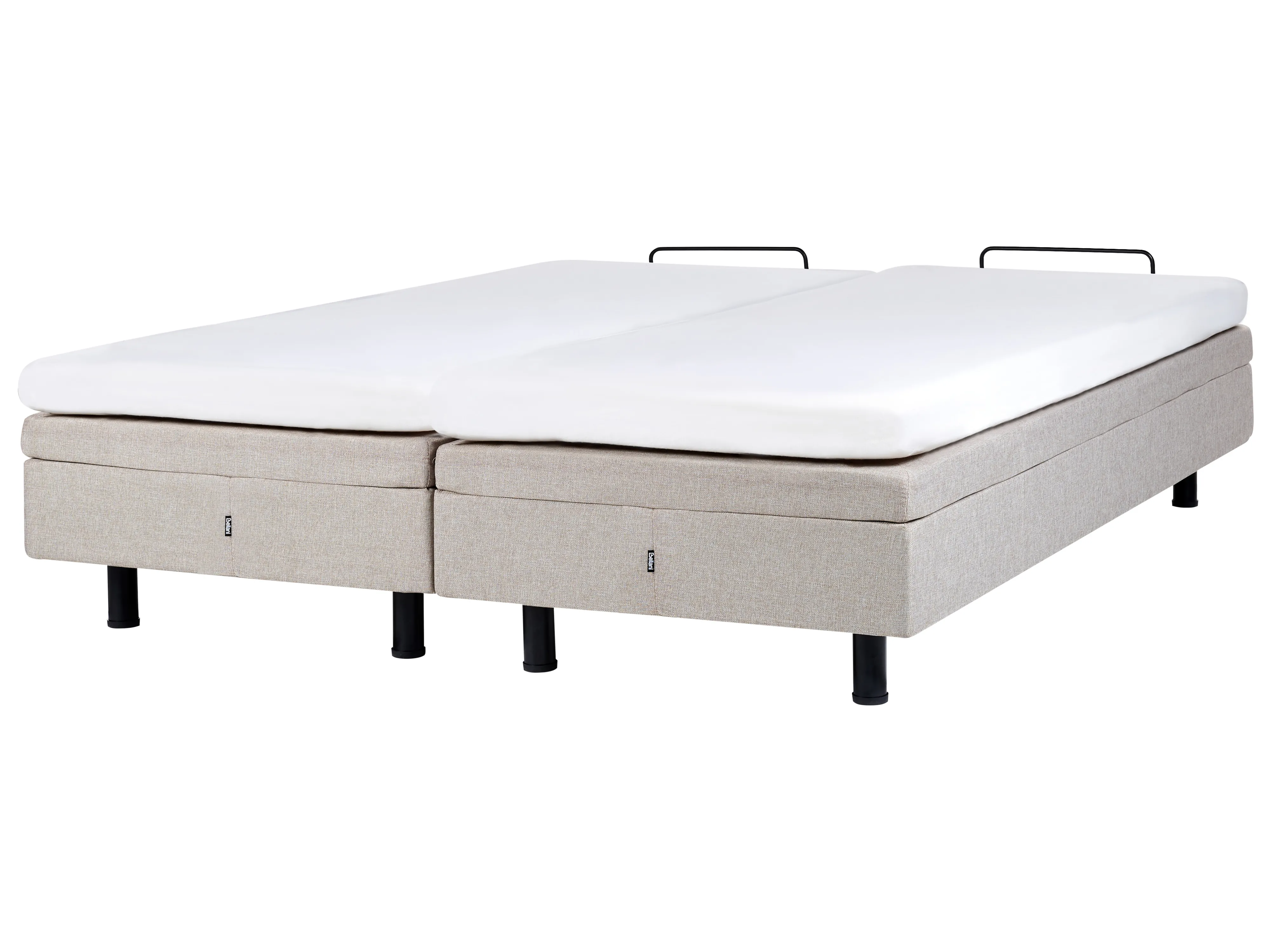 Verstelbaar bed zonder hoofdbord Stof DUKE 180 x 200 cm Beige