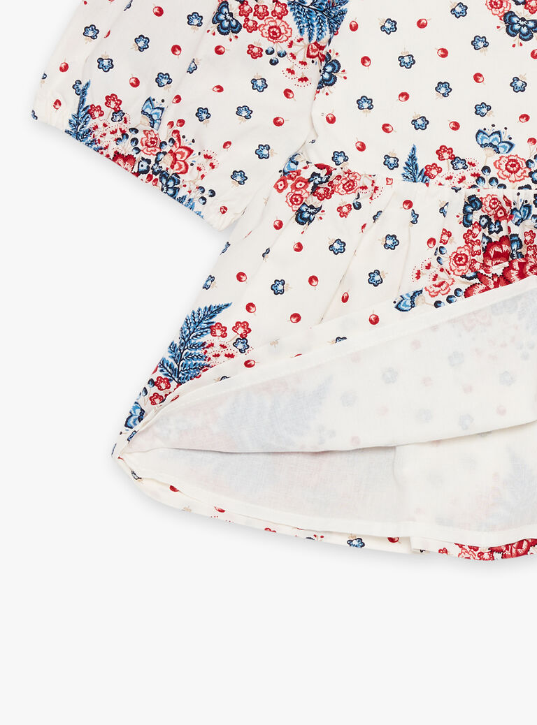 Blouse écrue à lanières croisées au dos
