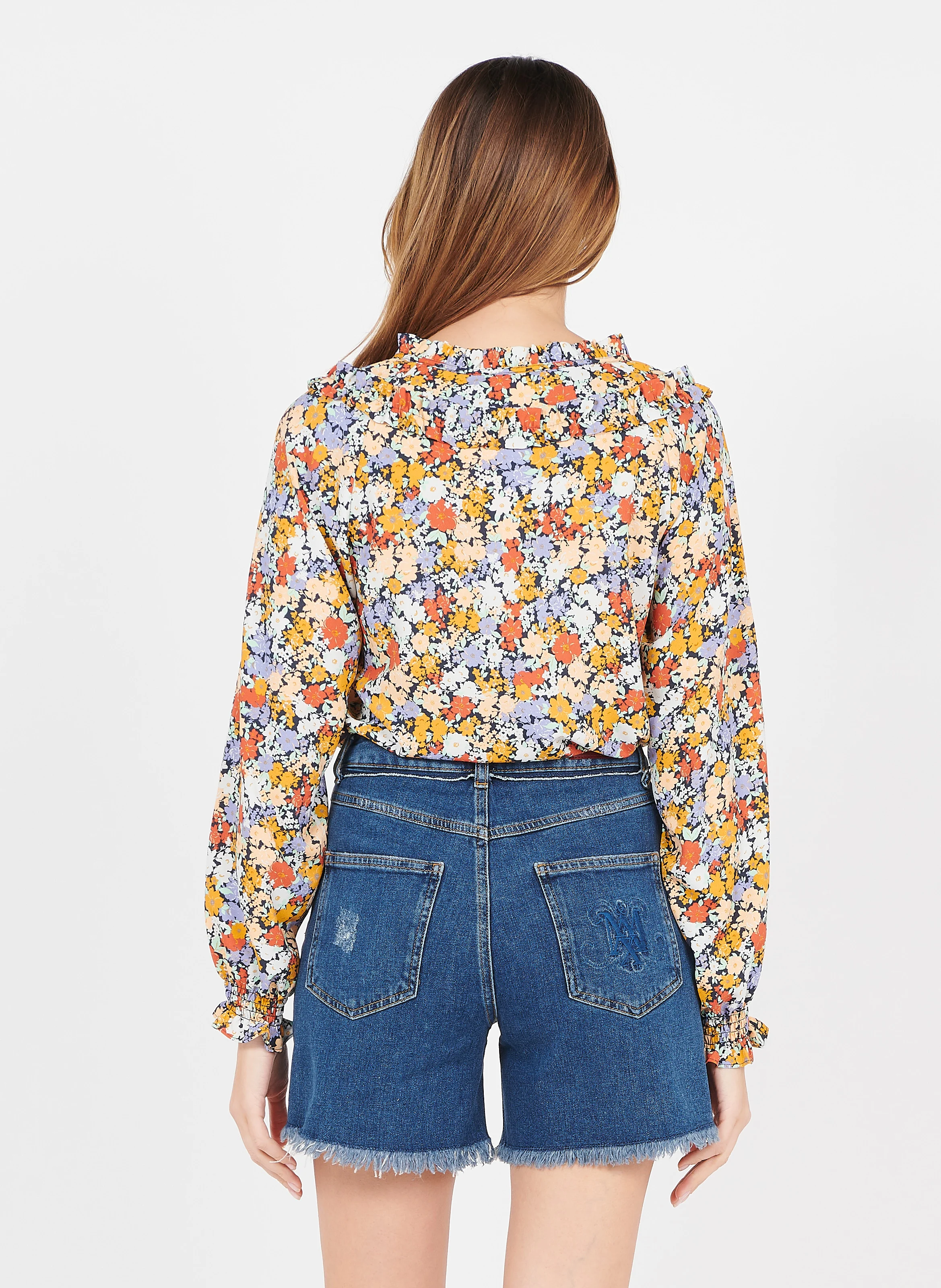 BISCROMA - Top col tunisien imprimé floral | Multicolore