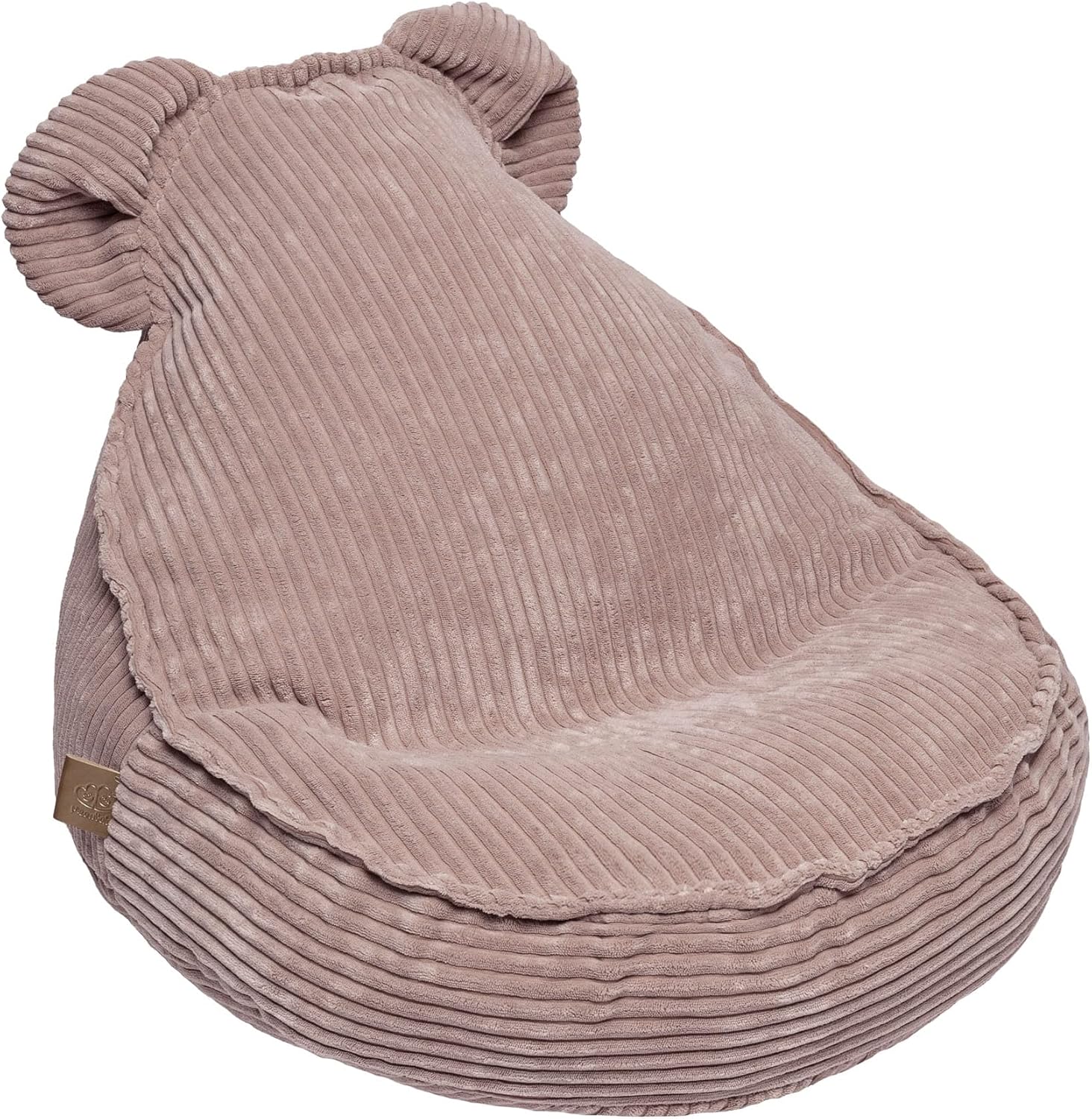 MEOWBABY Sitzsack Bär für Kinder Sitzpouf Kindermöbel Indoor Beanbag, Ästhetik Cord, Puderrosa