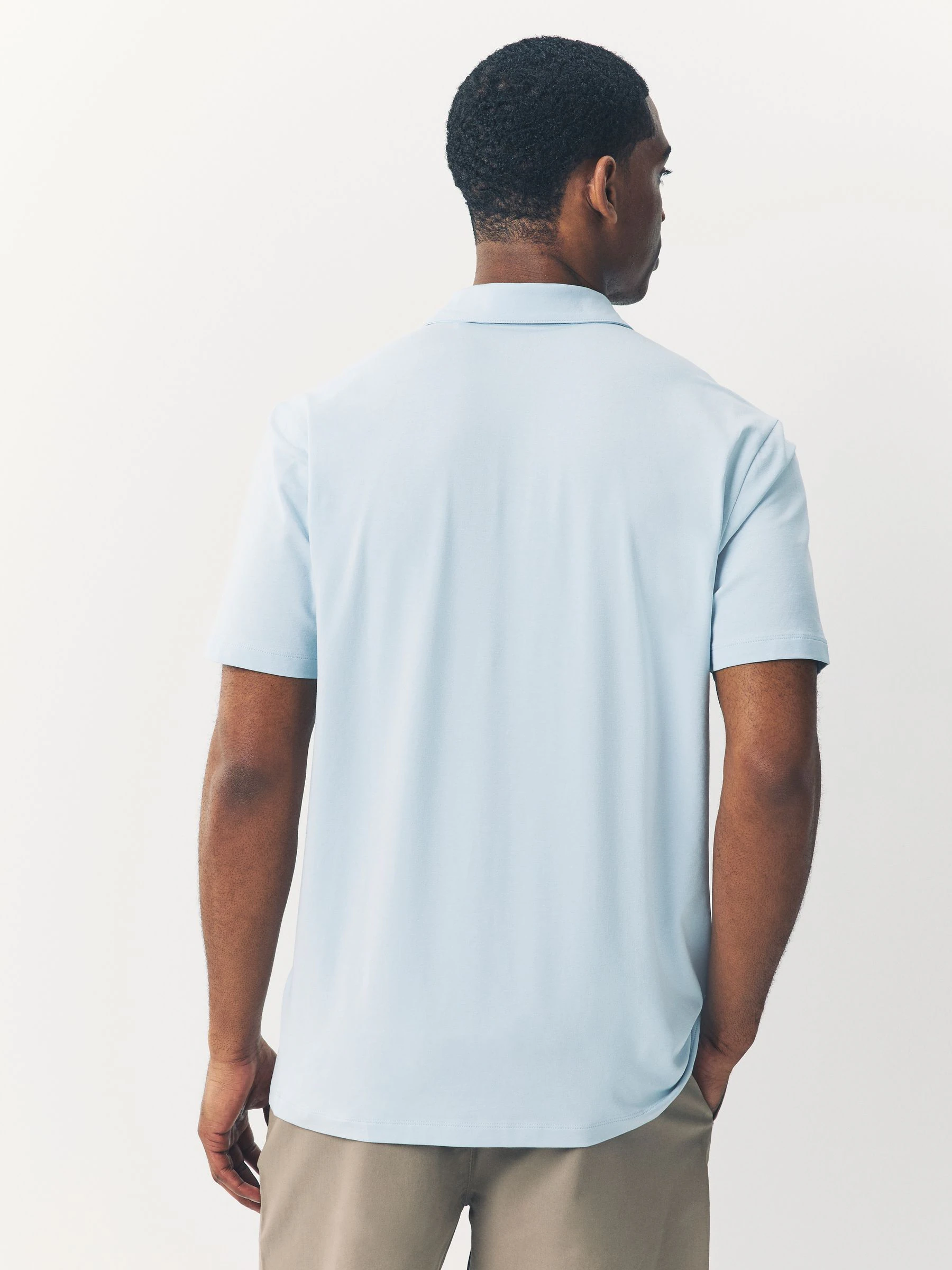 Blauw/groen/wit - Set van 3 jersey poloshirts met korte mouwen