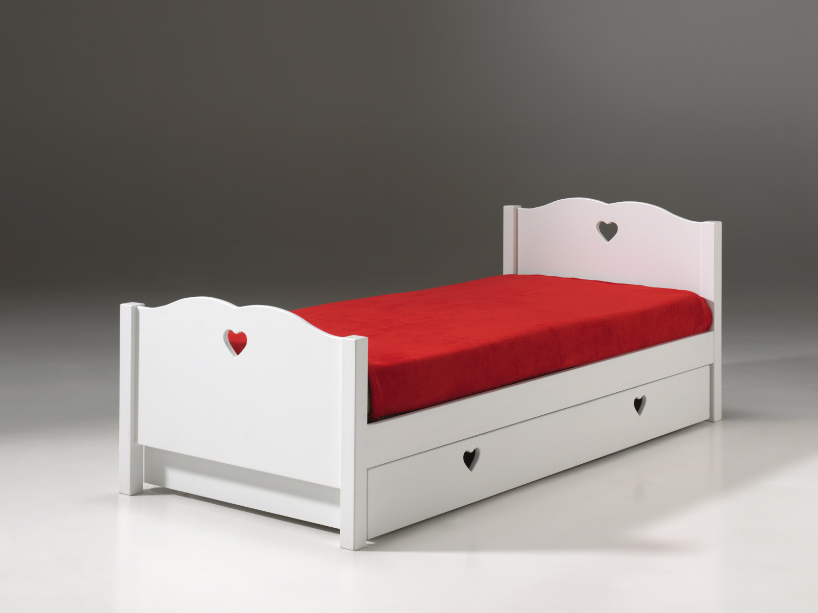 Einzelbett AMORI - weiß - 90x200 cm