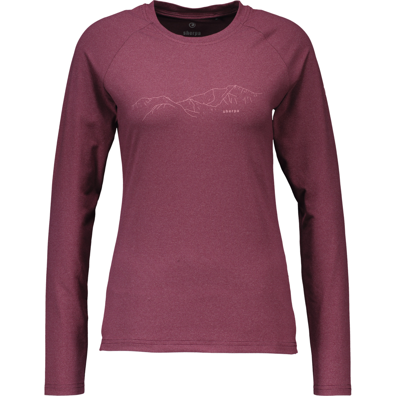 Sherpa Damen-Langarmshirt Shenyen L, bordeaux