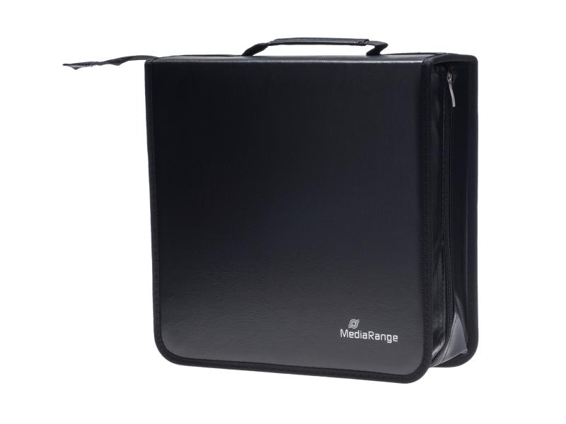 MediaRange CD-Tasche 200 Disc Schwarze Kunstledertasche für 200 CDs