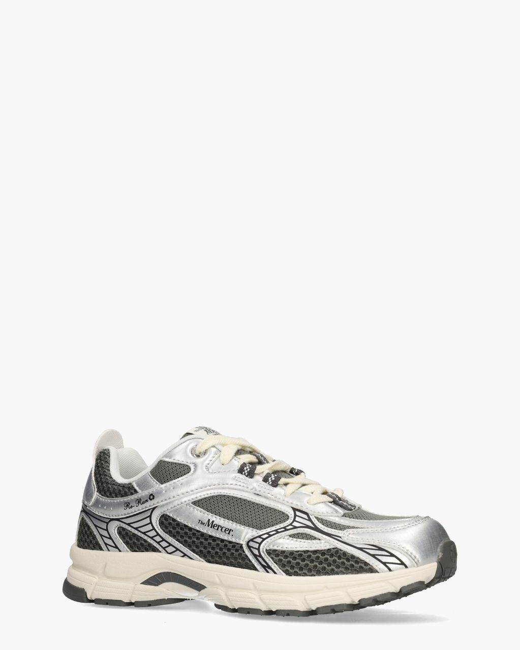 Mercer Amsterdam The Re-Run Twin Mesh Zilver/Grijs Herensneakers