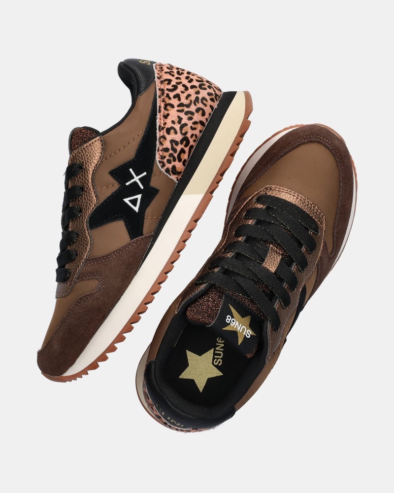 Sun 68 Stargirl Animal Lage sneakers  - cognac