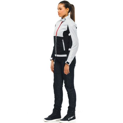 Blouson Dainese RISOLUTA AIR TEX LADY - Gris / Rouge