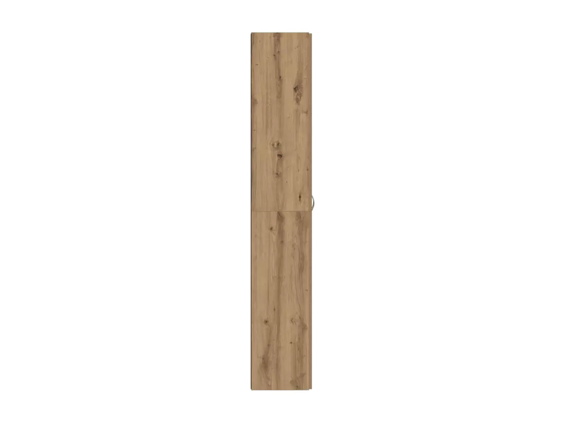Buffet haut chêne artisanal 60x32x190 cm bois d'ingénierie