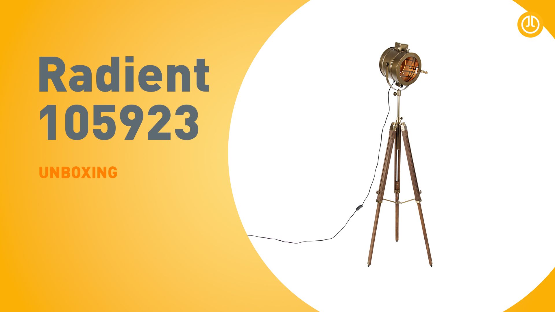 Tripod vloerlamp brons met hout studiospot - Radient