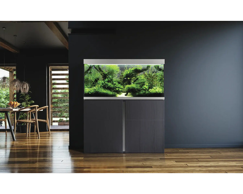 Fluval Siena 332 aquariumcombinatie met LED-verlichting, verwarming, buitenfilter en kast, 332 l, grafiet, 110 x 55 x 128 cm