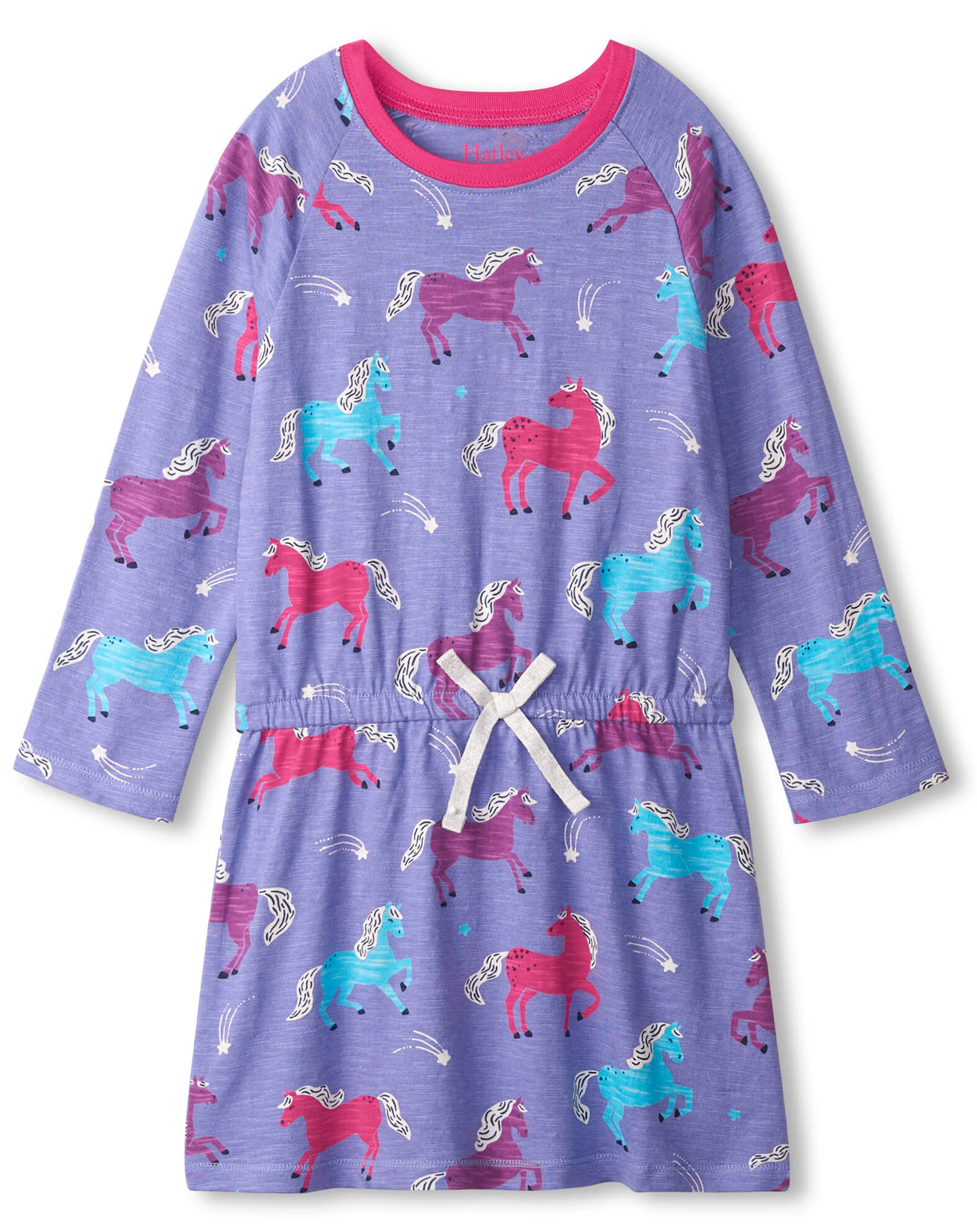 Langarm-Kleid SUPERSTAR HORSES in purple
