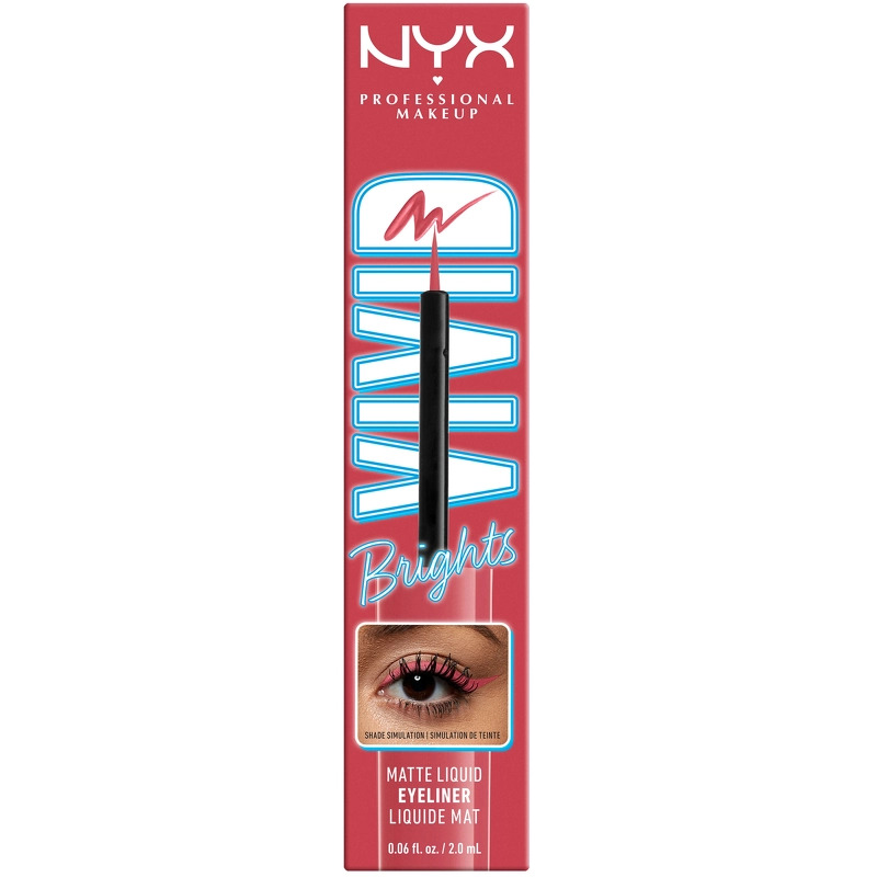 NYX Prof. Makeup Up Vivid Brights Liquid Eyeliner 2 ml - 04 On Red