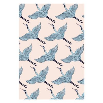 Blue Cranes In Flight Greeting Card