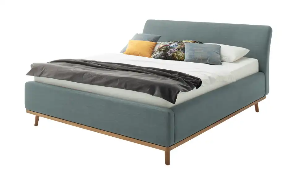 Polsterbettgestell Merla Blau 180 cm