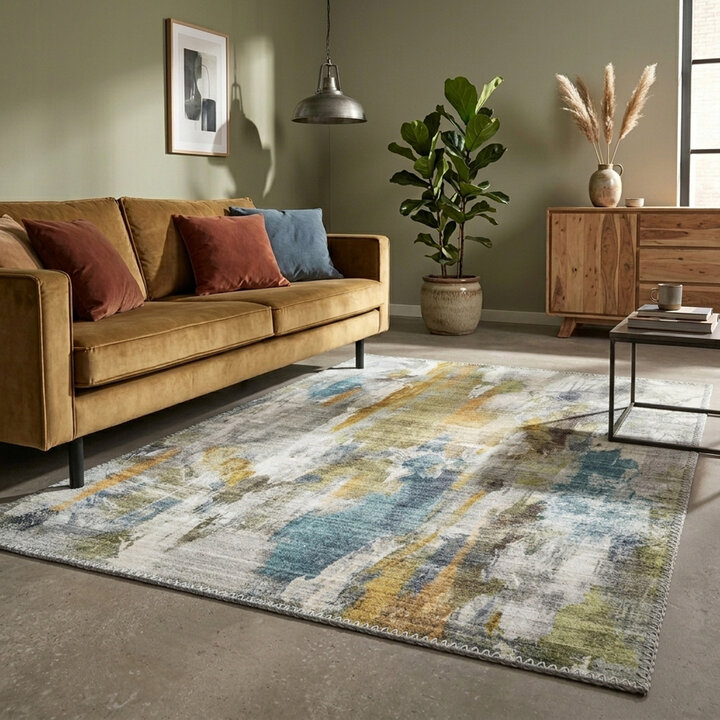 Modern vloerkleed - Strong Paint Multicolor | Stijlvol