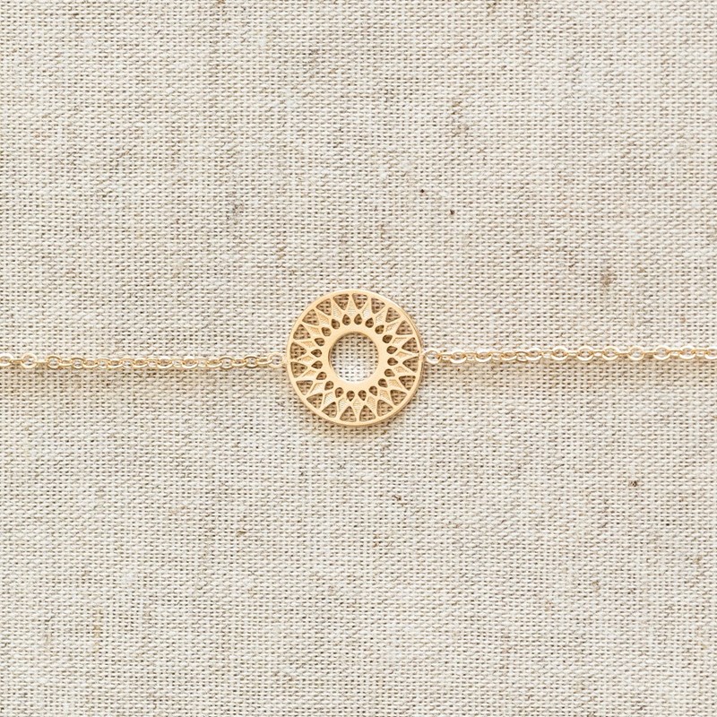 Bracelet Fin Plaqué Or Soleil Tendance