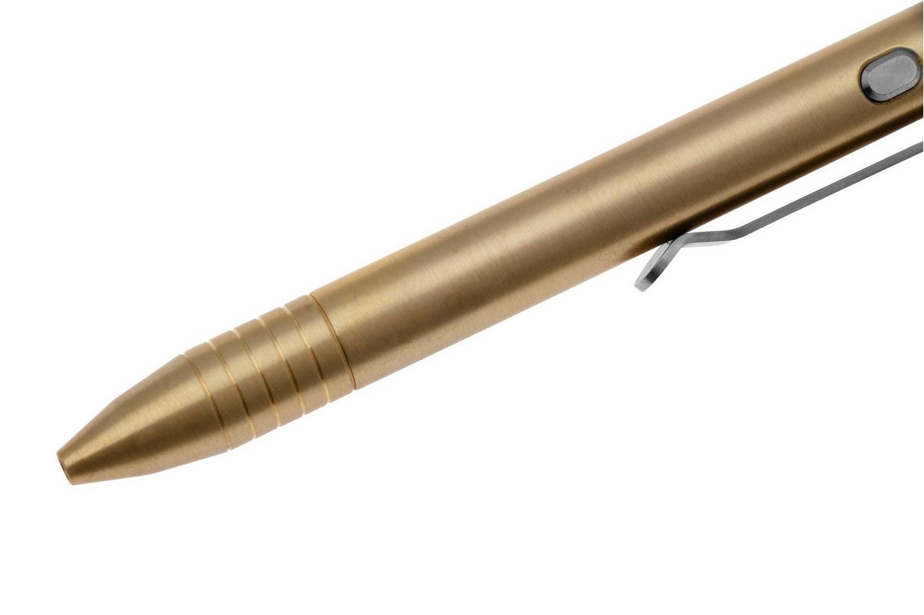 Big Idea Design Mini Dual Side Click Pen MDSC-BS Brass, everyday carry pen
