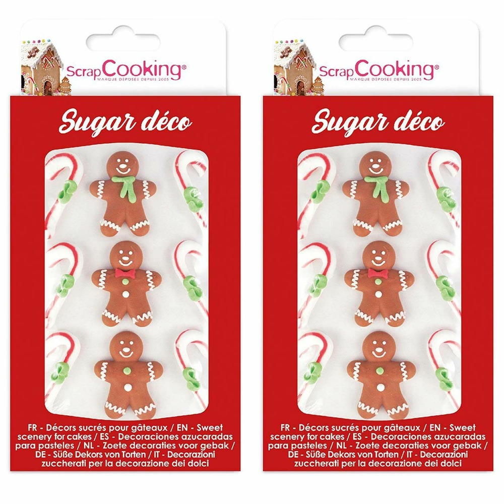 18 décorations en sucre - bonhomme pain d'épices