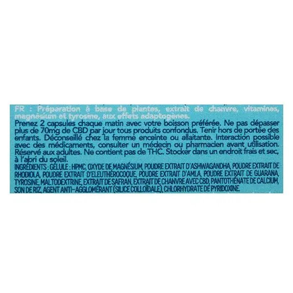 Kaya Energia e Motivação CBD 10mg 60 cápsulas