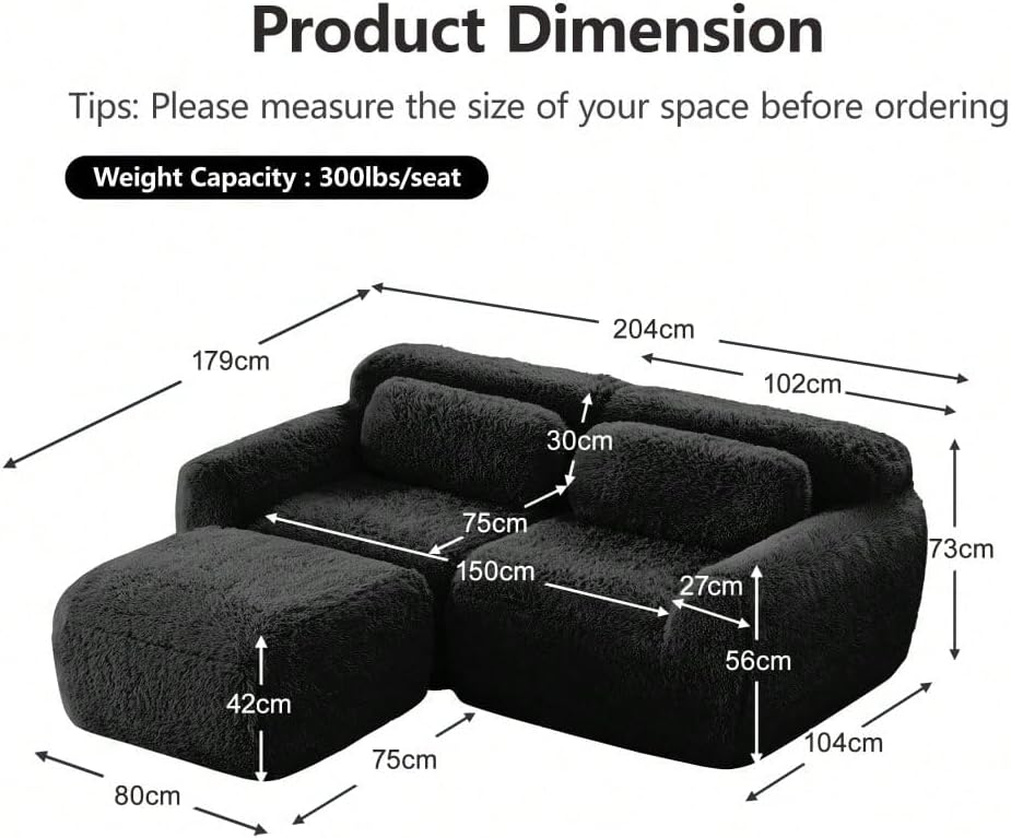 Superweiches Samtsofa für Zwei Personen mit Eckfunktion - beliebig kombinierbar, inklusive Kissen - hoch elastischer Schaumstoff, mühelos zusammenzubauen