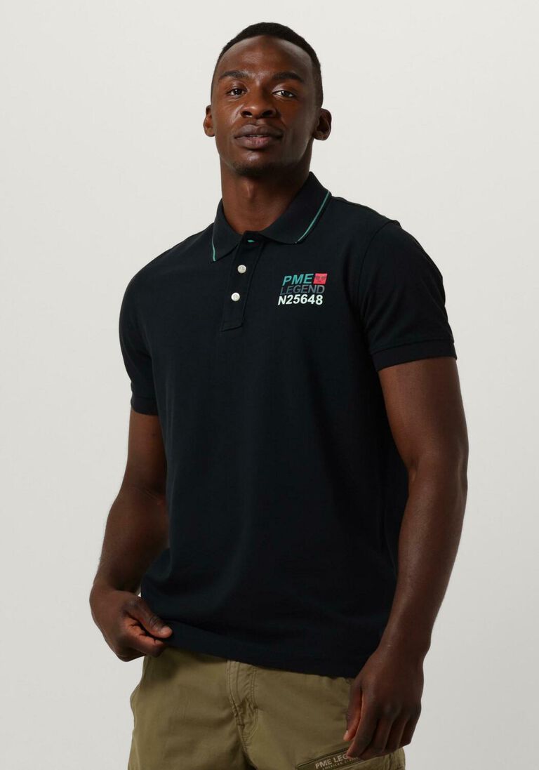 PME LEGEND blauwe pme legend polo short sleeve polo stretch pique package