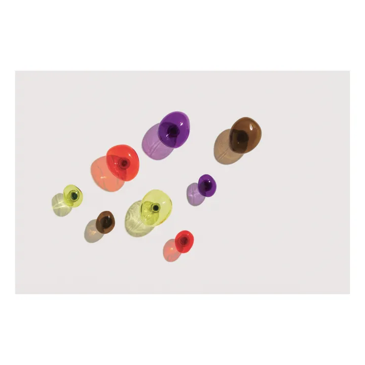 Petite friture Patère en verre Bubble grande | Violet