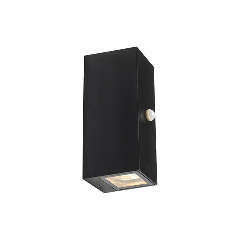 Qazqa buitenlampen met sensor baleno zwart gu10