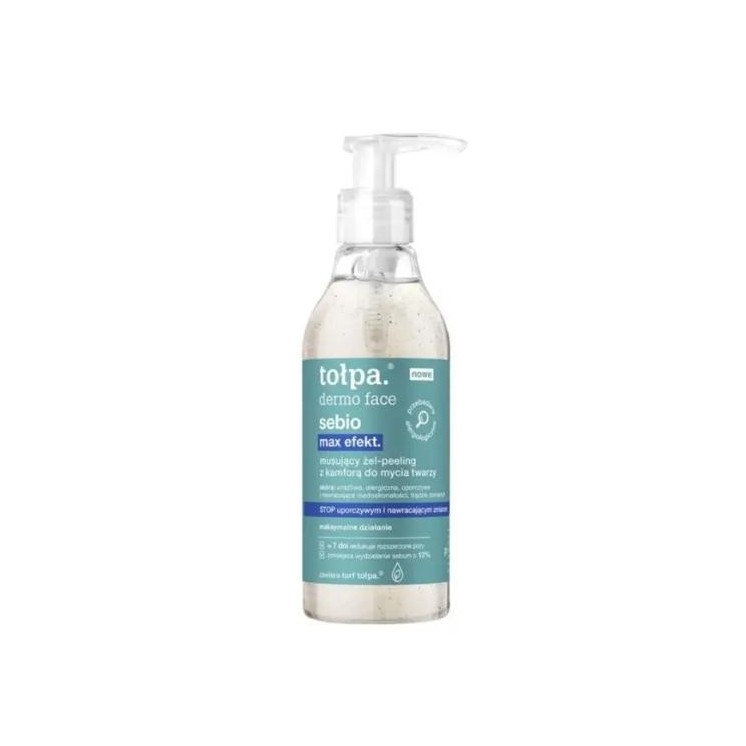 Tołpa Dermo Face Sebio Max Effect. bruisgel- peeling met kamfer voor het wassen van het gezicht 195 ml