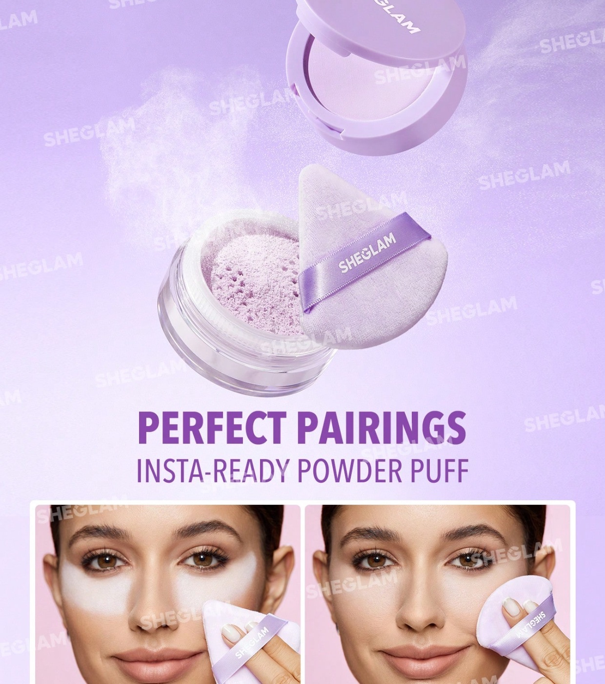 SHEGLAM - Pó fixador para rosto e contorno Insta-Ready - Taro