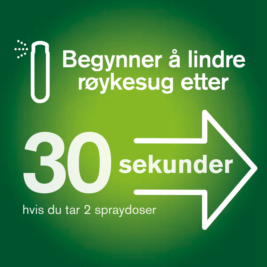 Nicorette Fruktmint munnspray 1 mg nikotin, slutte å røyke